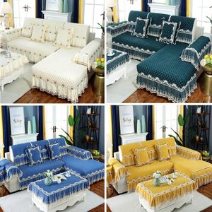 Chair Covers High-grade Solid Color Cotton Sofas Universal High Quality Comfortable Non-slip Couch Cover Cushion Sofa Towel Pillowcase