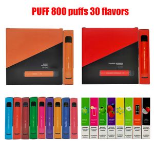 Puff 800 puffs 30 flavors Electronic Cigarettes 550mah battery 3.2ml 5% Disposable Pod E Cigarette Vape Pods Portable Vaporizer