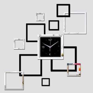Dinding Wall Baru Clocks 2019 Besar moderne Desain acrylique Cermin Quartz Watch Diy Stiker Dekorasi Rumah 3D Jam Relogio de Parede Jam 0111