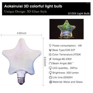 Лампочка 3D Fireworks Ball 4W Star Shine Decorary Glass красочное для домашнего кафе Pre