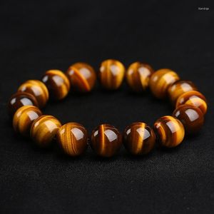 Strand Natural 5A Grade Tiger Eye Stone Bracelets Bangle For Women Men Fashion Bracelet Round Beads 8 10 12 14 16 MM Jewelry Wholesale