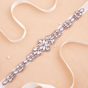 Belts JLZXSY Handmade Sew On Rhinestone Wedding Dress Belt Diamante Bride Sashes For Bridesmaids Gown