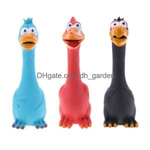 Dog Toys Chews Pet Puppy Screaming Rubber Chicken Toy For Dogs Latex Squeak Squeaker Chew Training Products Drop Delivery Dhgarden Dh0Wu