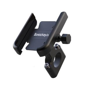 Bike Frames Phone Holder CNC Motorcycle Handlebar Mobilephone Support Aluminum Alloy 360 Rotation MTB Road Bicycle Mount Accessories 230110