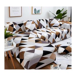 Camas de cadeira sofá er Conjunto geométrico Elastic para a sala de estar Pets Canto em forma de Longe Droe Drop Drop Home Garden Textil Dhlb1