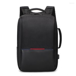 Rucksack Notebook Schwarz Reise Rucksack Multifunktions Business Männer Laptop Rucksäcke 18 Zoll Wasserdichte Taschen USB Aufladen