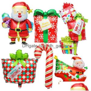 Outras festa de eventos fornecem Natal Papai Noel Claus Alumínio Membrana do balão Decoração de decoração Droga Droga Diretora Home GA DHGARDEN DH4VX