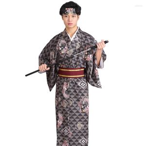 Etnisk kläder asiatisk design kimono män formell klänning japansk gentleman kostym traditionell bälte polyester material slitage