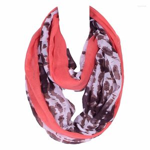 Scarves 2023 Lightweight Fashionable Warm Women Ring Scarf Flamboyance Leopard Print Large Polyester Lady Loop Infinity