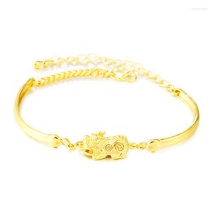 Link Bracelets Arrivals 24k Gold Color Chain Men & Women Retro Wedding Accessories Jewelry Gift