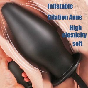 Sex Toy Massager Uppblåsbar anal dildo plug -utbyggbara produkter Silikon rumpa med pump sexleksaker för kvinnor män dilator massager