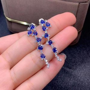 Stud Earrings Sapphire Earring Natural And Real 925 Sterling Silver For Anniversary