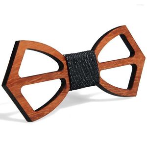 Bow Ties Vintage Handmade Wood Butterfly Men Creative Wedding Party Gentleman Elegant Hollow Male Tie Clothes Accessories