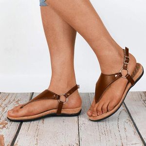 Slippers femininos 144 Apoio Sandals Ortic Arch Sandals confortáveis de verão t Strap Flip 83