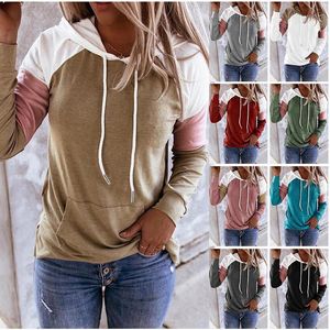 Kadın Hoodies Sweatshirt Sakiller Harajuku Hoodie Sonbahar Kışları Boş Zaman Uzun kollu Gevşek Renk 2023 Sweatshirt Kadın Sokak Giyim ZC