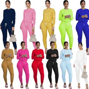 Designer Fall Winter Women Tracksuits Long Sleeve Outfits Pullover Sweatshirt Pants Two Piece Sets Outwork Sportswear Casual Jogger Suits Solid Sweatsuits 8449