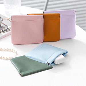 Cosmetic Bags Mini Storage Bag Makeup Organizer Pouch PU Waterproof Travel Toiletry Magnetic Suction Multicolor