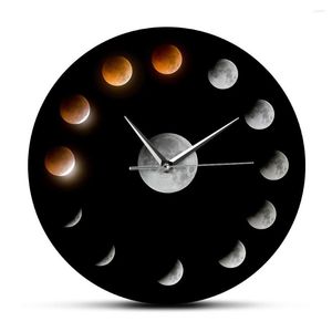 Zegary ścienne Seria całkowitej r fazy Księżyca Księżyca Zegar kosmiczny wystrój domu super w niebie