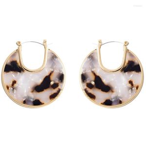 Creolen WildFree Vintage Gold Farbe Leopard Mode Frauen Runde Kreis Hohl Schildpatt S Schmuck