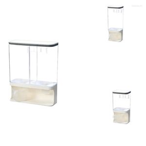 Storage Bottles Wall-Mounted Dry Food Dispenser Cereal Container For Rice Kitchen Containers