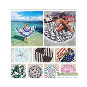 Ręcznik 30 Designs Mandala Beach Dreamcatcher drukowane ręczniki kąpielowe z szalą Tassel Letni dywan koc jogi dywany piknikowe upuść de dhybd