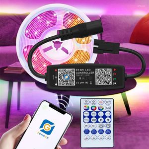 Denetleyiciler Mini DC USB Bluetooth uyumlu Piksel Müzik Denetleyicisi Zengge App 2.4G RF SK6812 WS2811 WS2812 RGB LED Işık Şeridi