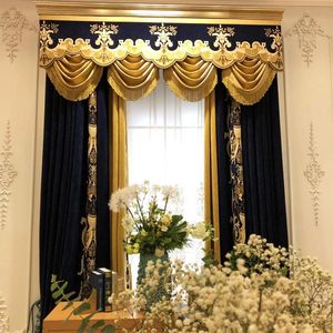 Curtain & Drapes Curtains For Living Dining Room Bedroom European Style Jacquard Finished Custom Window Door Classical Chenille Heigh Shadin