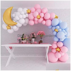 Other Event Party Supplies Christmas A Pink Blue Balloon Chain Suit Birthday Big Moon Atmosphere Decoration Drop Delivery Dhgarden Dh6Td