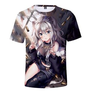 Herr t-skjortor 3d tryck hololive vtuber shishiro botan ed vår sommar preppy män/kvinnor street kläder t-shirt streetwear kawaii stil