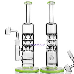 10,4 pollici klein riciclar olio rigs giaccino bong d'acqua in vetro fumare tubo di vetro bong gravità con gorgogliatore con ciotola da 14 mm