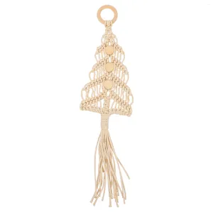 Juldekorationer macrame vävd hängande tree ornament vägghänge hantverk gåvor hängsmycken