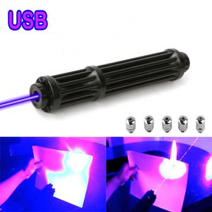 Flashlights Torches High Powerful Burning Blue Laser 445nm 10000m Multifunction Focusable Laser Torch Flashlight Burn Match 0109