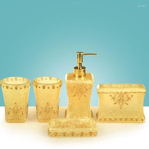 Set di accessori per il bagno 5 Set Forniture per il bagno europee Resina di cinque articoli da toeletta per la pulizia delle nozze
