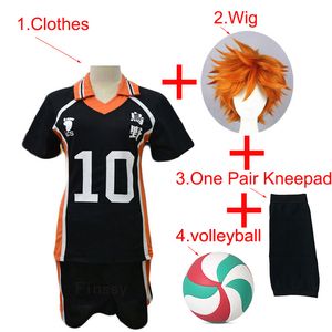 Kostymtillbehör Anime Haikyuu Hinata Shoyo Cosplay No 10 Volleyball Kort ärm Shorts Summerkläder för vuxen 230111