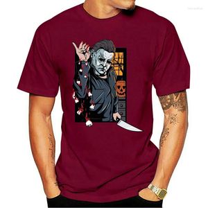 Erkek Tişörtleri Tuz Bae X Michael Myers Komik Slasher Horror Cadılar Bayramı Siyah T-Shirt Büyük boy tee gömlek