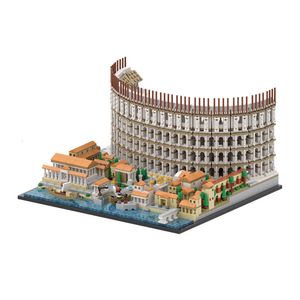 Amphitheatrum Flavium Colosseum Building Model Kit Roman Forum Temple Castle 21058 Parthenons Architecture Brick Toy Gift 230111