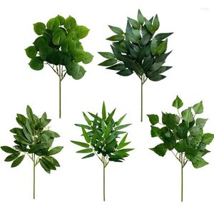 Dekorativa blommor Simulerade Apple Leaf Table Flower Arrangement Decoration Artificial Green Plant Eucalyptus lämnar falska växter