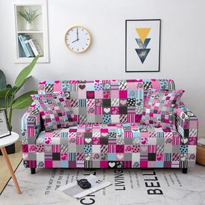 Chair Covers Family Living Room Stretch Sofa Cover Alphabet/3D Love Pattern Protector Corner Couple Home Decor