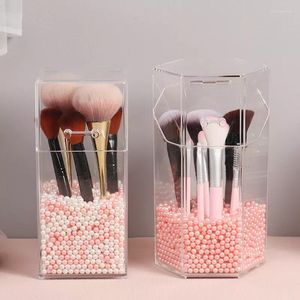 Storage Boxes Acrylic Makeup Brush Holder Organizer Cosmetic Pencil Lipstick Desk Container Table Box