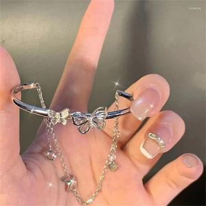 Bangle Double Layer Butterfly Chain Bracelet For Women Tassel Niche High-End Temperament Sweet Fairy-Like All-Match Girlfriend