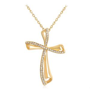 Pendant Necklaces Fashion Jewelry Cross Necklace Rhinstone Drop Delivery Pendants Dhrli