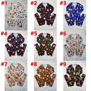 Kobiety Jumpsuits Święta Bożego Narodzenia Kobiety z długim rękawem Rompers Pajama Home Wear V Neck Bodycon Spodnie kombinezon kombinezon jesienne ubrania zimowe