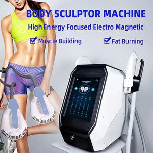 Professionell EMS RF Boby Forming Slimming Beauty Equipment Hi-EMT TELSA Muscle Stimulator EMT Body Sculpt Burn Fat Beauty Machine f￶r bukbenen