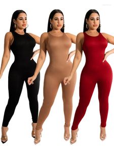 Set attivi senza maniche Slim One-Piece Yoga Wear Back Zipper Gym Tuta Dance Sport Set Running Fitness Suit Abbigliamento da allenamento Abbigliamento donna