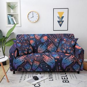 Chair Covers Sun And Moon Elastic Sofa Cover For Living Room Boho Stretch Sectional Couch Corner Slipcover 1/2/3/4 Seat