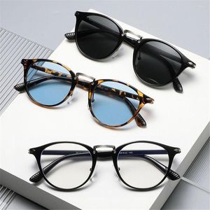 Sonnenbrille Luxus Polarisierte Frauen Männer Fahren Shades Gläser Vintage Runde Sonne UV400 Anti-Bluelight Brillen