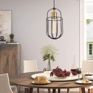 Подвесные лампы Ganeed Swag Metal Cage Light Light Light Light Light Light Light Industry Vintage для спальни гостиной подвес