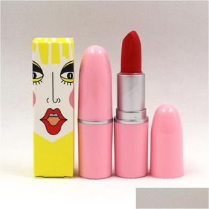 Szminka różowa warga matowe szminki kolorowe Kolorystyczne łatwe do noszenia długie ostatnie 12 kolorów usta makijaż upuszczenie dostarczenie zdrowie piękno dhe3i