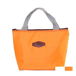 Borse portaoggetti Borsa termica per il pranzo in neoprene termicamente isolata per le donne Borse per il pranzo per bambini Tote Cooler Box Insation Drop Delivery Home Garden H Dhp9R