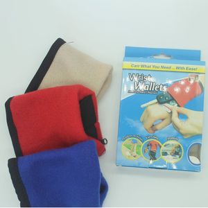 Mini män hem kvinnor handled plånbok påse band fitness sport blixtlås armband löpande gym cykling säker mynt handväska bomulls handledspåse zxf98